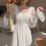 Vintage Fairy Dress Women Elegant Designer Chiffon Dress Long Sleeve French Party Midi Dress Casual Women's Clothing Autumn