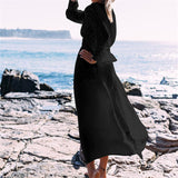 Deep V Neck Hollow Out Long Dress Women Plus Size Summer Beach Tunic White Sexy A Line Long Dress Vestidos Q274