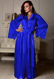 Women Lingerie Silk Lace Robe Dress Pajamas Nightdress Nightgown Sleepwear Hot Stain Underwear