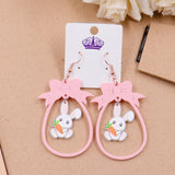Momentlover Carrot Cake and Pink Ribbons Fairycore Princesscore Cottagecore Earrings