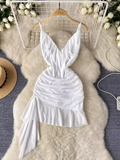- Summer V-neck ruffled tulle dress   GEU1459