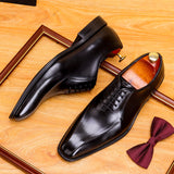 2025 Leather shoes men's cowhide fashion Korean version of small leather shoes men's dress shoes suit shoes men's British lace-up casual leather