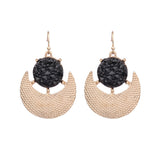 Golden geometry double C earrings