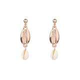 Golden geometry double C earrings