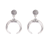 Flower tassel temperament earrings