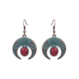 Geometric retro tassel openwork earrings