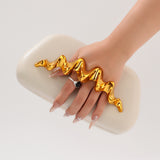 women's  new shoulder oblique span bag, special-shaped PU wrist bag, fashion wedding dinner clutch bag