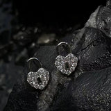 Concentric lock design sense of love lock earrings
