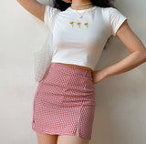 themeisles - Rouge Gingham Skirt
