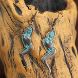 Round alloy earrings