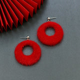 Geometric tassel simple earrings