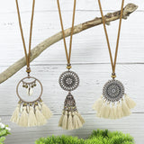 Vintage geometric handmade necklace