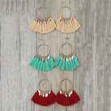 Circled tassel earrings