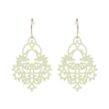 Multi-color leaf-shaped hollow earrings