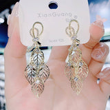 Geometric crystal opal earrings