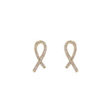 S925 silver needle fashion cross full diamond small simple earrings