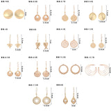 Pearl gold geometric earrings