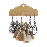 Fashion alloy leaves rhinestone wings tassels dripping oil feather earrings