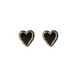 WHOLESALE black and white checkerboard bear earrings