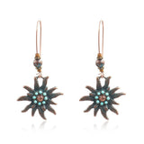Bohemian Nepalese beads pendant earrings