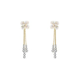 Long tassel exquisite diamond earrings