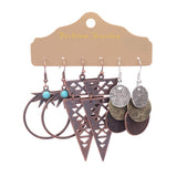 Purple irregular long earrings