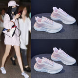 2025  ins Korean version of flying woven women's shoes  summer new student sports shoes women's breathable fitness running casual shoes 283