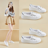summer one-pedal little white shoes new Korean version ins female students breathable board shoes casual shoes street shot A30