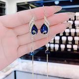 Simple long earrings
