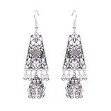 Rice bead bell tassel vintage earrings