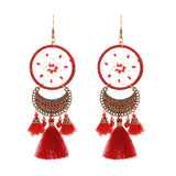 Geometric tassel simple earrings