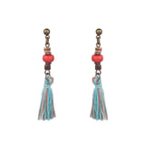 Geometric retro tassel openwork earrings