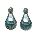 Round alloy earrings