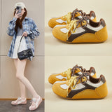 2025  ins Korean version of the new retro German training little white shoes for women  spring students thick soles increase height casual street auction LDS05