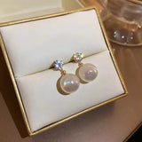 S925 Silver Needle Sweet Pearl Earrings