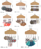 Retro alloy drop pink tassel earrings