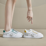 spring new little white shoes women's ins Korean version of students running sports board shoes heightening lace-up casual shoes Q28