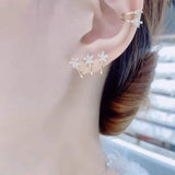 Three flower earrings