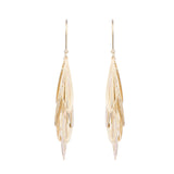 Temperament long dragonfly wings tassel earrings