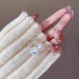 S925 Silver Needle Sweet Pearl Earrings