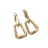 Simple geometric metal fashion earrings