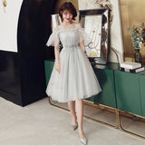 White banquet evening dress long  new fairy temperament dream student graduation adult dress