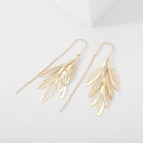Temperament long dragonfly wings tassel earrings