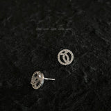 S925 Silver Needle Full Diamond Small Fragrance Earrings