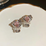 French romantic bouquet with pearl earrings