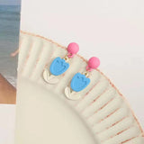 S925 Silver Needle Tulip Earrings Makaron Earrings