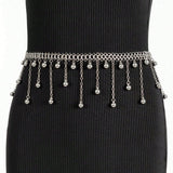 4449 2025 waistchain small bead pendant fringed waist chain waist jewelry party party daily wear waist chain