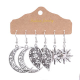 Snow tassel love wing earrings