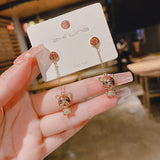 Wholesale little tiger Earrings Red Earrings