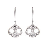 Horrible funny skull Halloween earrings